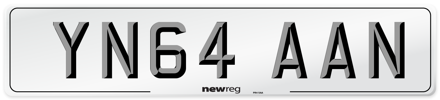 YN64 AAN Number Plate from New Reg